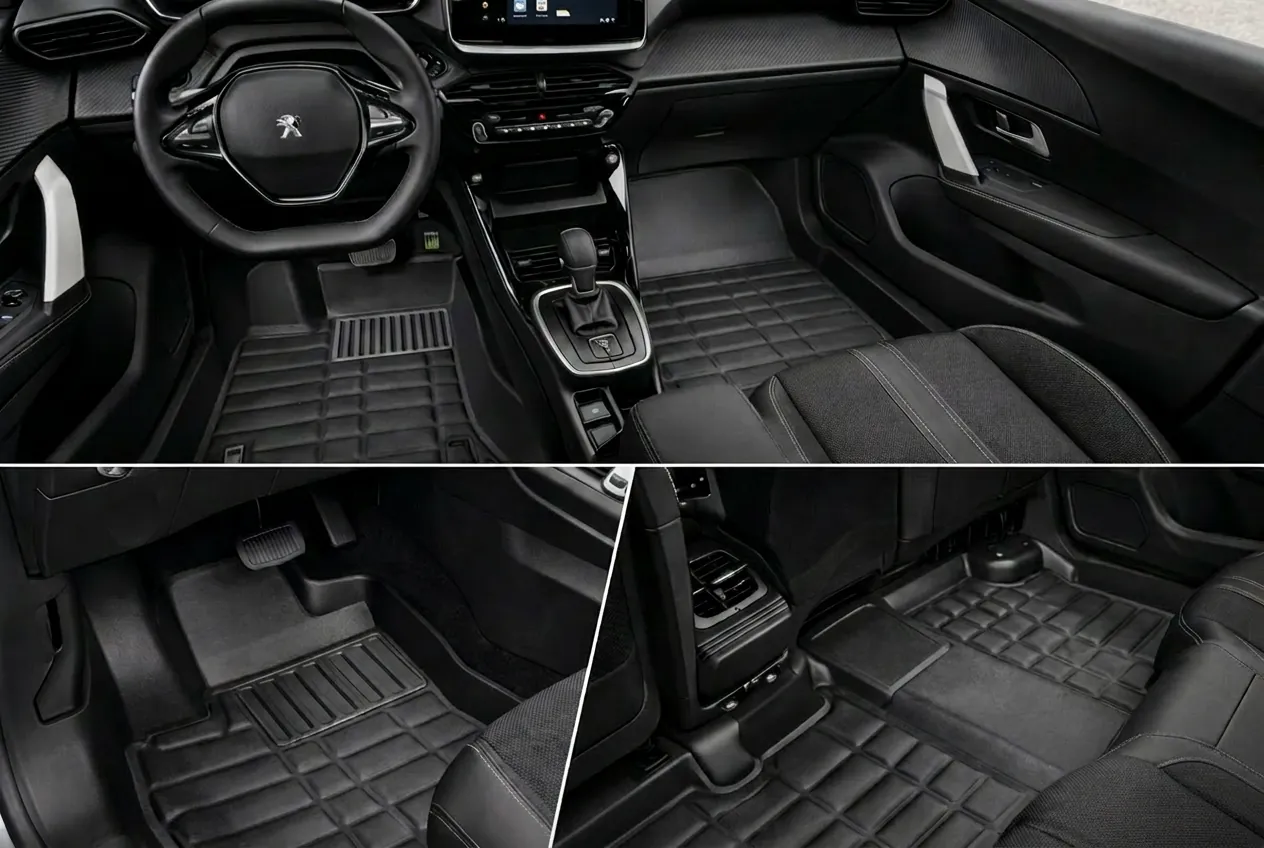 Interior del vehículo con alfombra Tapemax
